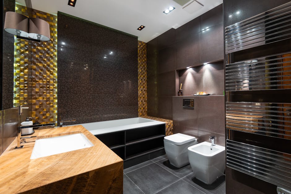 aydınlatma, banyo, banyo dekorasyonu içeren Ücretsiz stok fotoğraf